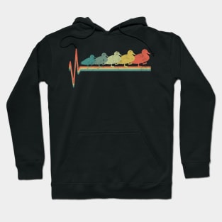 Duck Heartbeat Retro Hoodie